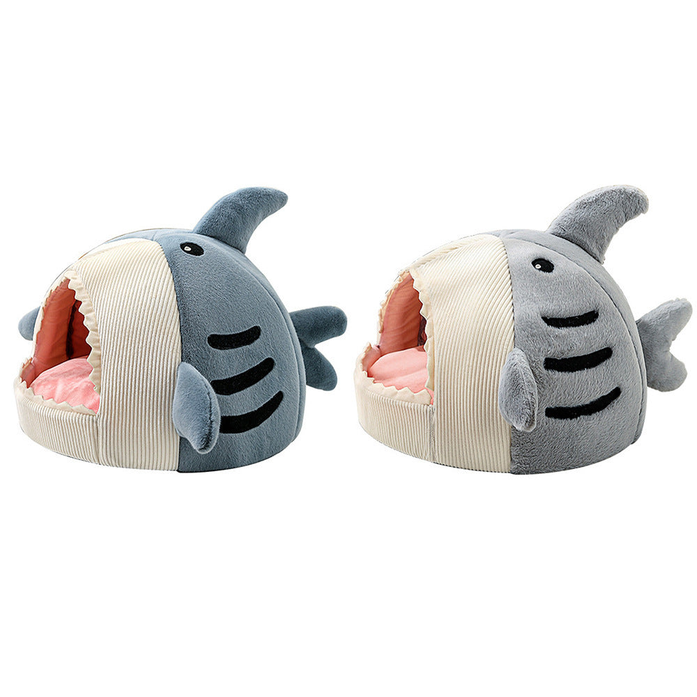 Cute shark shape pet nest for small pets