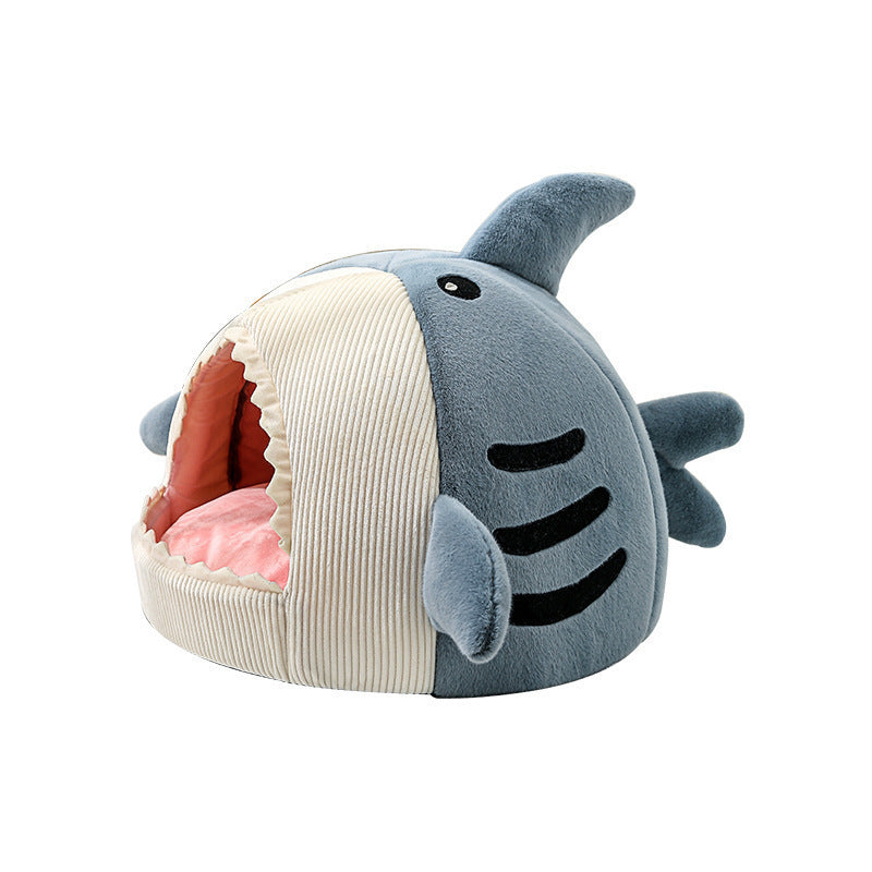Cute shark shape pet nest for small pets