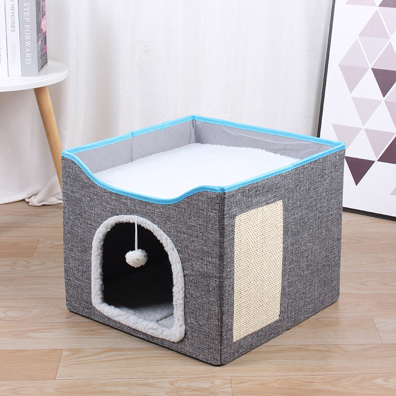 Foldable pet bed for cats 