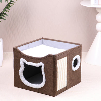 Foldable pet bed for cats 