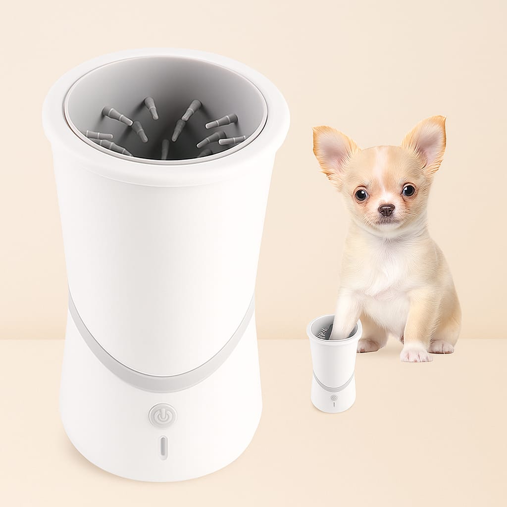USB rechargeable paw cleaning cup for pets